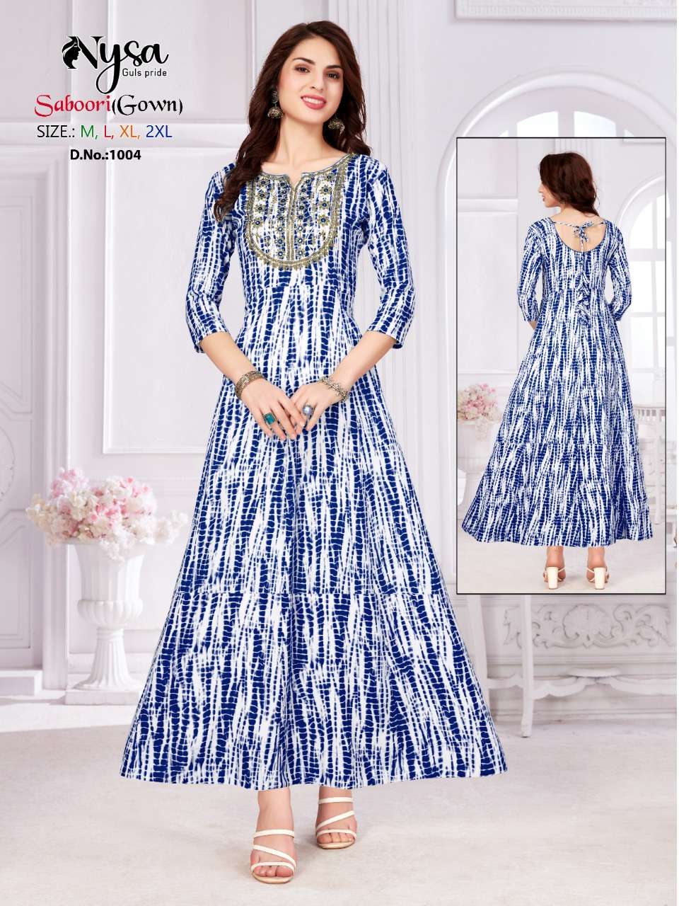 Nysa-saboori  Vol-1-fabric-rayon-embroidery- Sequence Work-capsule-saboori Print-anarkali-long-gown-1004